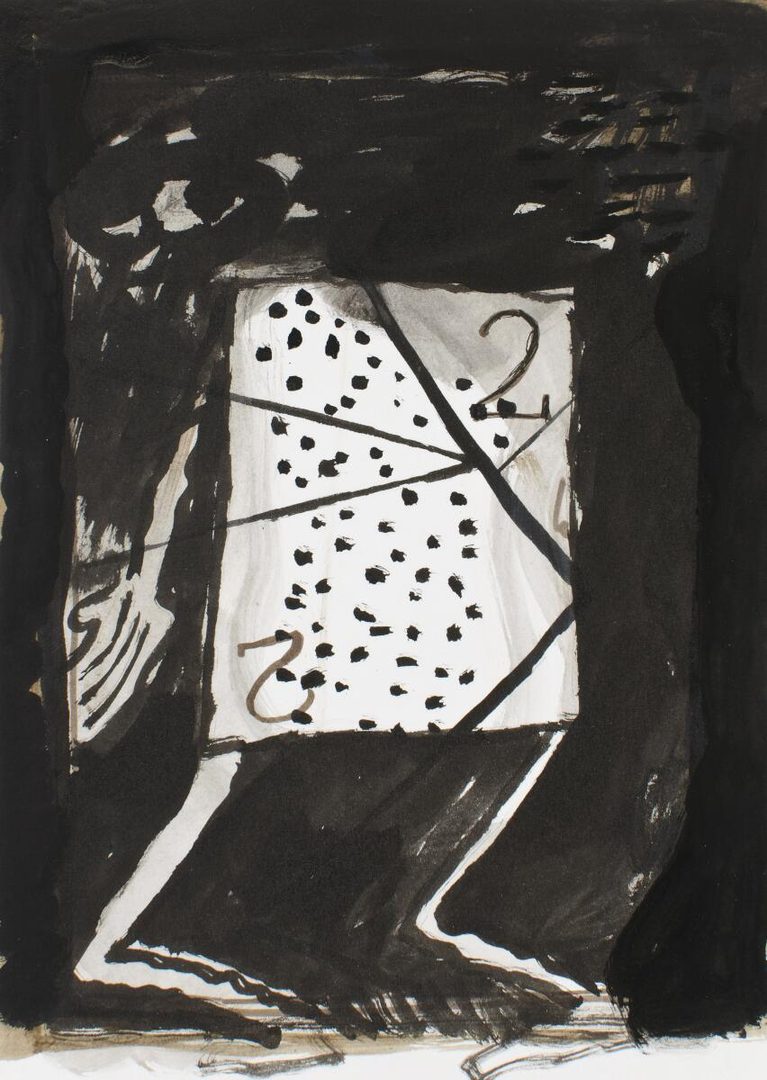 Zwei, 2012, Tusche auf Papier / Ink on paper, 21x15 cm