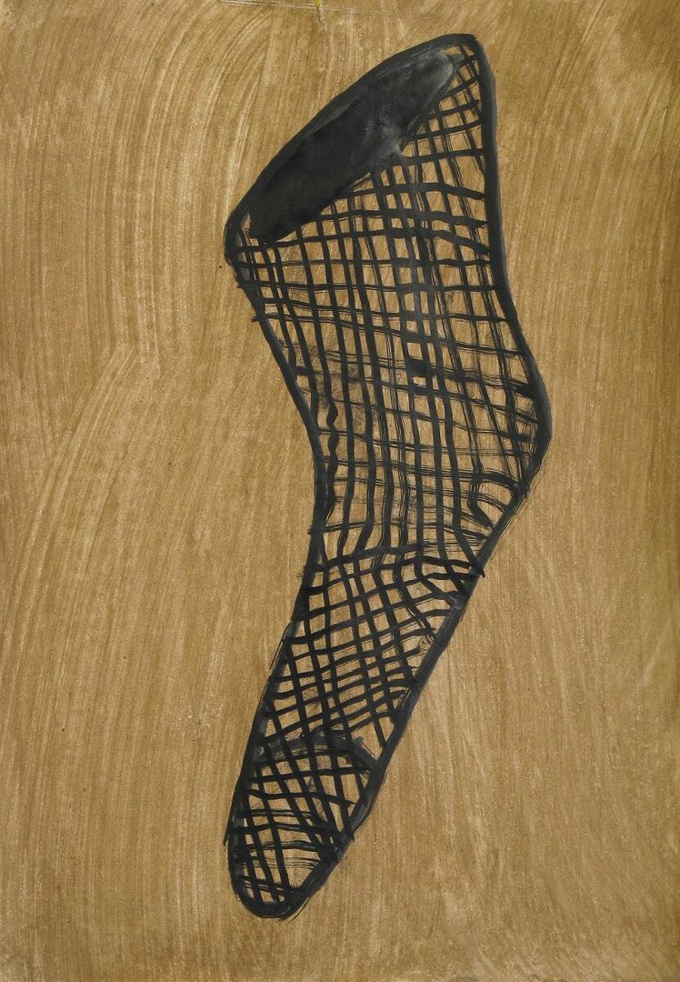 Socke, 2011, Acryl, Tusche auf Papier / Acrylic, ink on paper, 29,7x21 cm